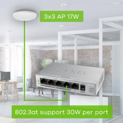 Switch Zyxel GS1005-HP, 5 Port, 10/100/1000 Mbps - Img 6