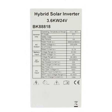 Invertor solar hibrid 3.6kW, 24V, MPPT 100A, monofazic, OFF-GRID - Img 2