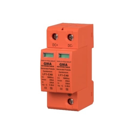 Descarcator supratensiune cu semnalizare sisteme fotovoltaice DC 2P tip C 1000VDC - Img 2