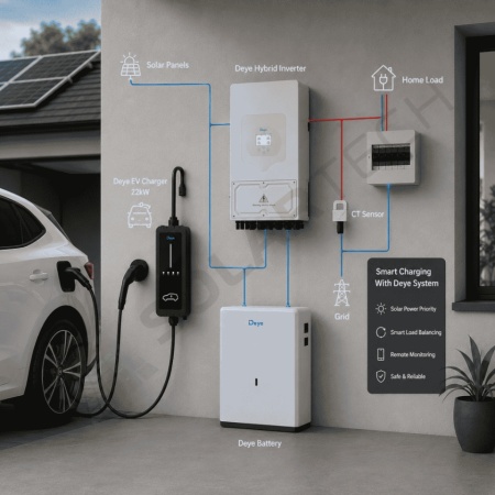 Stație Încărcare Masini Electrice 400V, 22kW, Reglabila, DEYE - Img 2