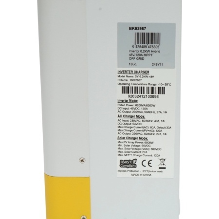 Invertor solar hybrid 6.2KW 48V, 135A, MPPT, monofazic, OFF-GRID - Img 4