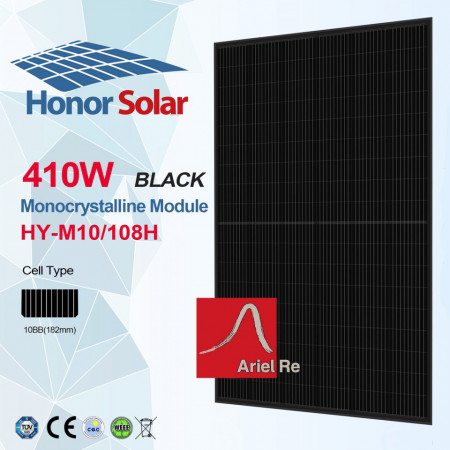 Panou fotovoltaic monocristalin half-cut 410w black Honor Solar