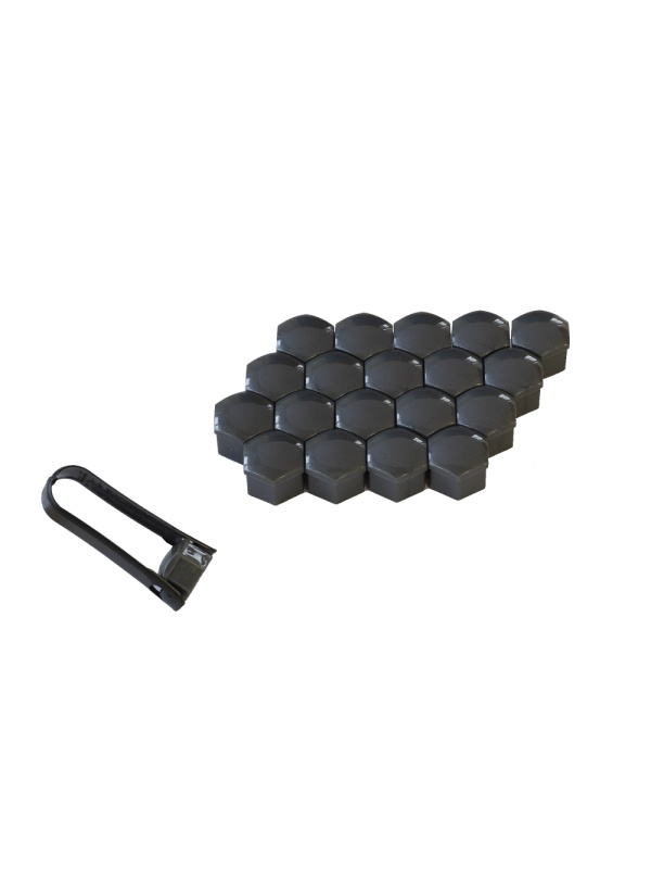 Set 20 Capace Prezoane 21 mm + Clește de Montare – Gri