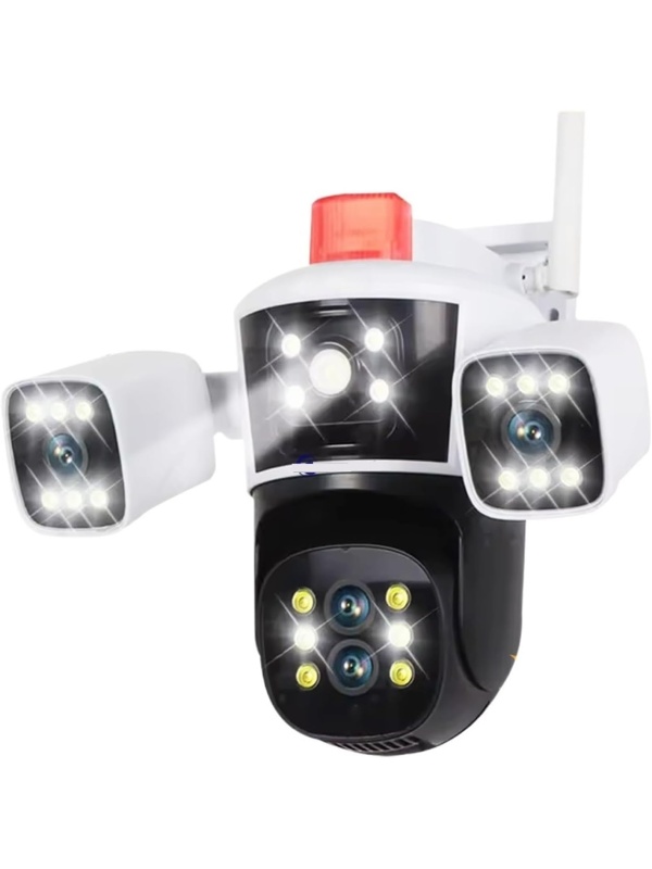 Camera de Supraveghere WIFI 8K, 16MP, Zoom 10X, 4 lentile, 3 ecrane