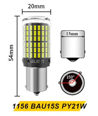 Set 2 Becuri LED Pro Canbus compatibile PY21W Portocaliu