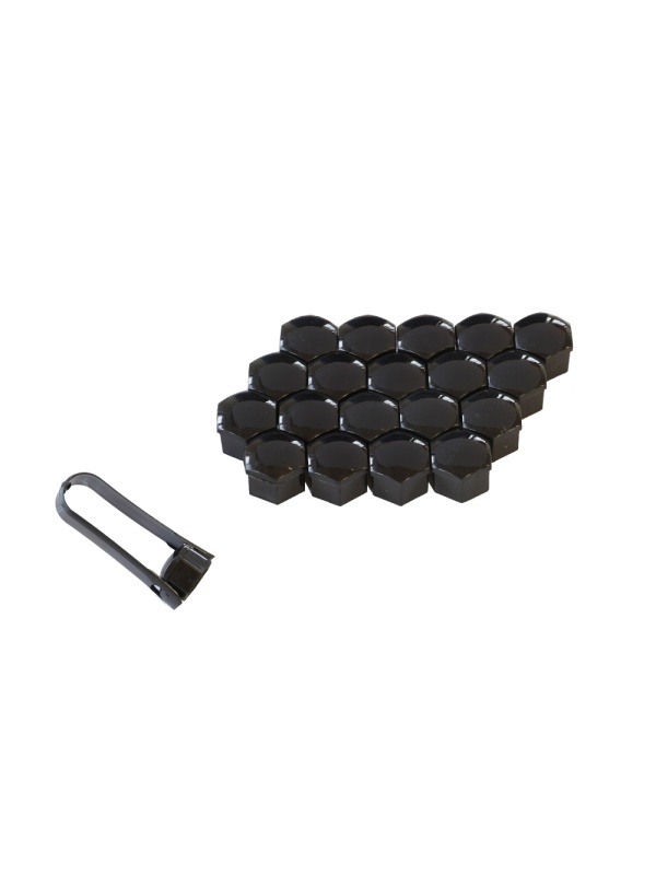 Set 20 Capace Prezoane 19 mm + Clește de Montare – Negru