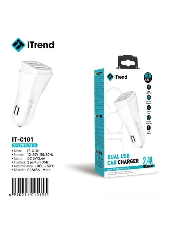 Incarcator Auto I Trend C101 2 Usb 2. A