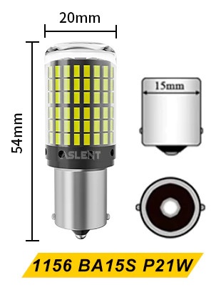 Set 2 Becuri LED Pro Canbus compatibile P21W Portocaliu