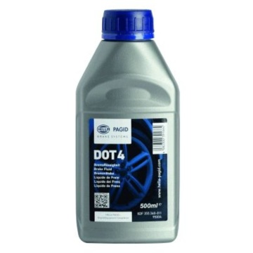 Lichid de frână HELLA DOT 4 Sintetic 0.5L – performanță sigură pentru sistemul de frânare