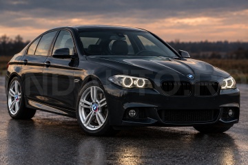 Pachet BMW Seria 5 F10 F11 2010-2017 – Grile Duble Negre + Capace Centrale Jante 68mm model Aniversar - Img 2