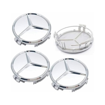 Set 4 Capace Centrale Jante compatibile MERCEDES diametru 75mm GRI