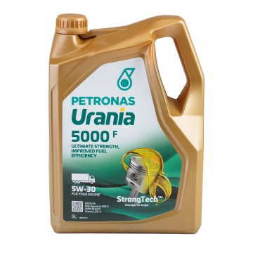 Ulei motor PETRONAS Urania 5000 CF 5W-30 5L – ulei sintetic premium pentru autoutilitare și vehicule comerciale ușoare