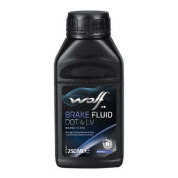 Lichid de frână WOLF DOT 4 LV 250 ml – reacție rapidă pentru sisteme ABS și ESP