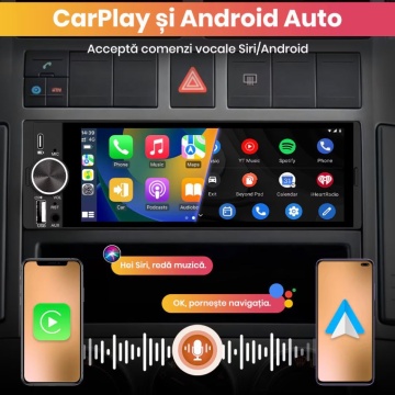 Player Auto Universal 6.36 Inch cu Apple CarPlay și Android Auto Wireless + Cameră Marșarier CADOU - Img 2