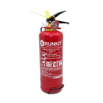 Stingător auto RUNKIT P1 cu manometru 1 kg – Reîncărcabil | Omologat | Pulbere ABC