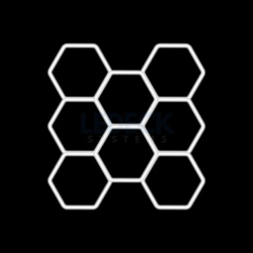 Lumină LED Hexagonală – 8 Module 236x246CM - Garaj, Dormitor, Cameră Gaming, Spații Private