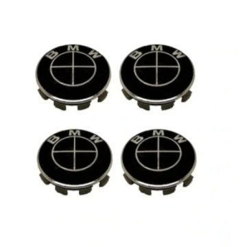 Set 4 Capace Centrale Jante compatibile BMW diametru 68mm model NEGRU