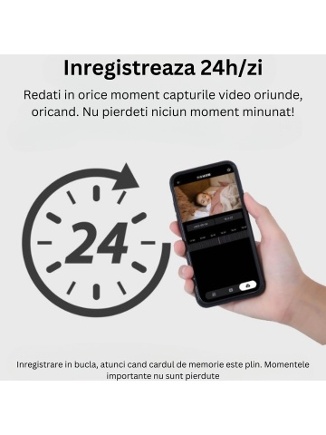 Camera Baby Monitor - AI 360grade, WiFi, Detectie Plans si Miscare - Img 2