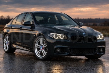 Pachet BMW Seria 5 F10 F11 2010-2017 – Grile Duble Negre + Capace Centrale Jante 68mm model Aniversar 2 - Img 2