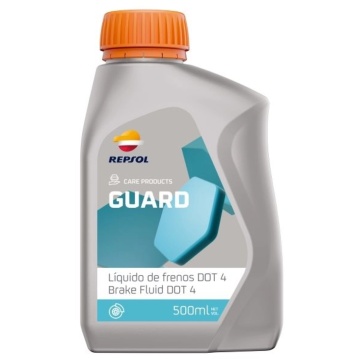 Lichid de frână Repsol GUARD DOT 4 500 ml – protecție și performanță pentru frânare sigură