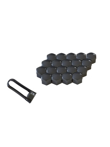 Set 20 Capace Prezoane 17 mm + Clește de Montare – Gri