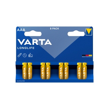 Set Baterii Varta Longlife AAA – 8 Bucăți, LR03