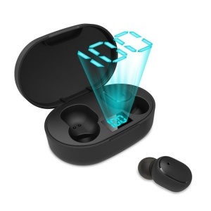 Casti wireless Bluetooth Display digital NEGRU