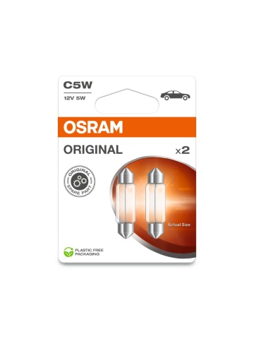 Set 2 Becuri 12V C5W Original Blister Osram