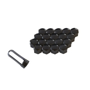 Set 20 Capace Prezoane 17 mm + Clește de Montare – Negru