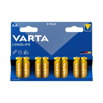 Set Baterii Varta Longlife AA – 8 Bucăți, LR06
