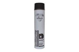 Vopsea Spray Pentru Jante Negru Mat 600 Ml Brilliante