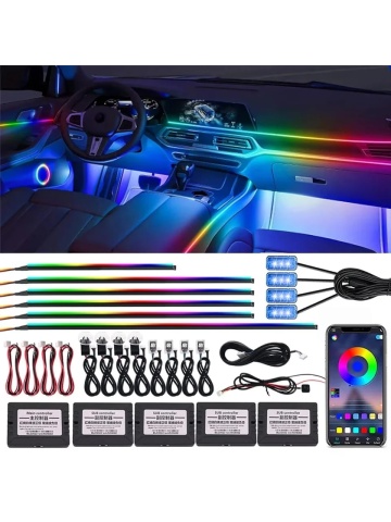 Pachet Lumini Ambientale Universale cu 18 Puncte LED si 256 de Culori