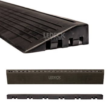 Rampa laterală cu prindere interioară (tata) – Pardoseala Modulara Plastic PP – Negru
