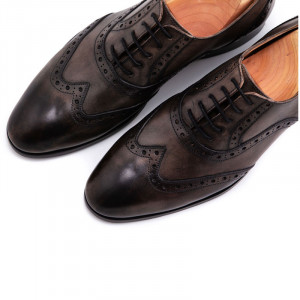 Pantofi barbat patina gri inchis - Img 3