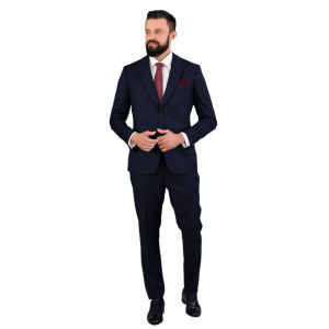 Costum barbatesc la comanda bleumarin