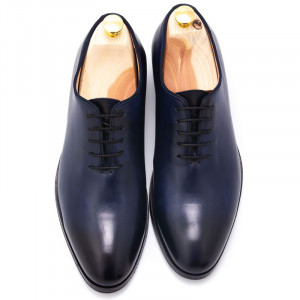 Pantofi wholecut patina bleumarin - Img 1