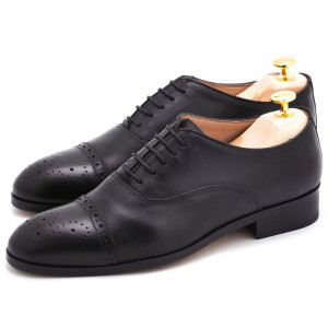 Pantofi negri Oxford captoe - Img 2