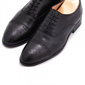 Pantofi negri Oxford captoe - Img 3