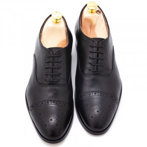 Pantofi negri Oxford captoe - Img 1