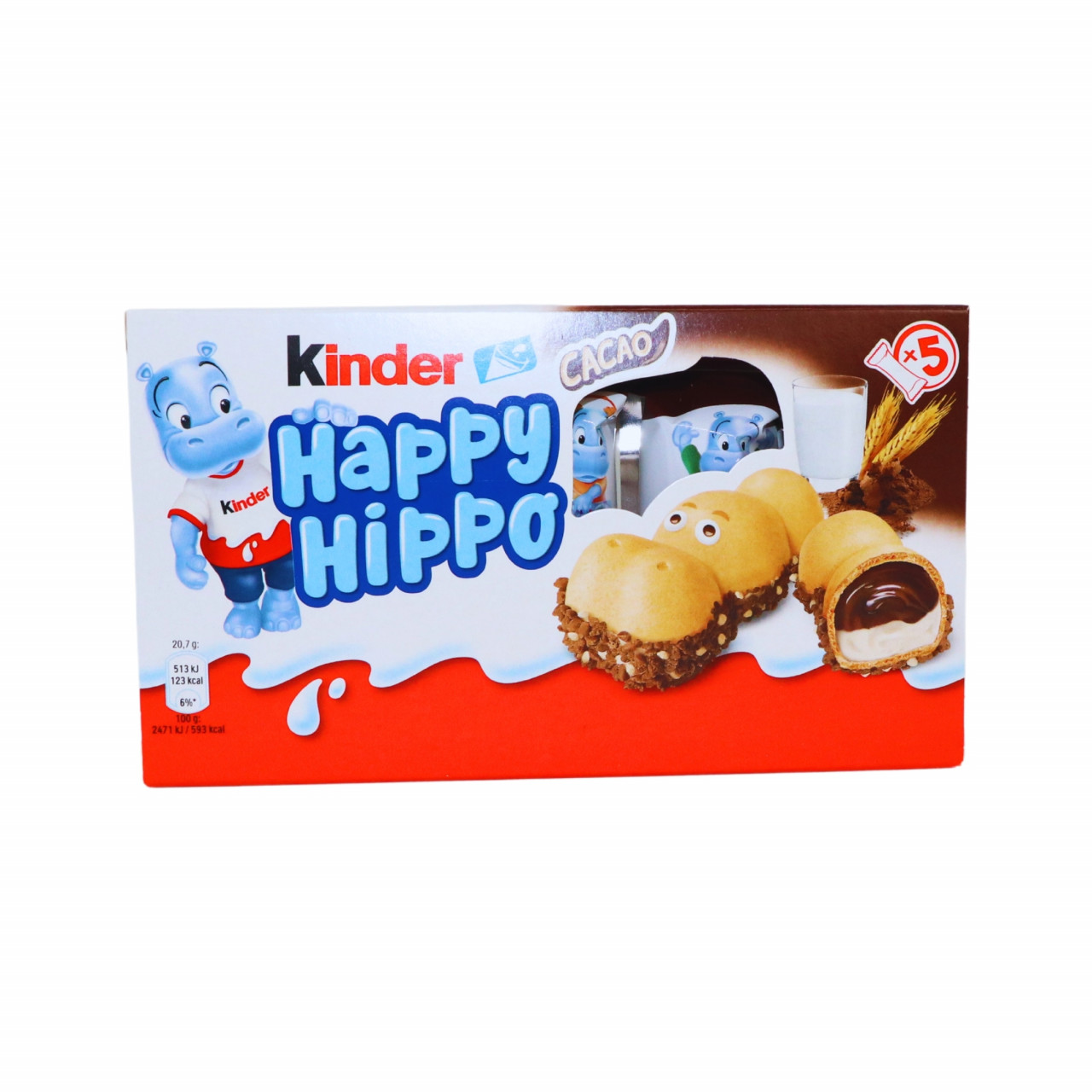 Baton de napolitane si crema Kinder Happy Hippo 103,5g