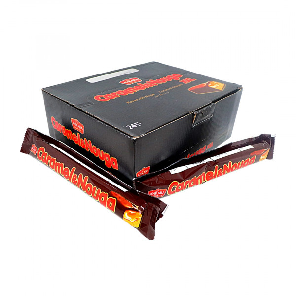 Batoane de caramel si nuga Ankara XL 60 g, 24 buc