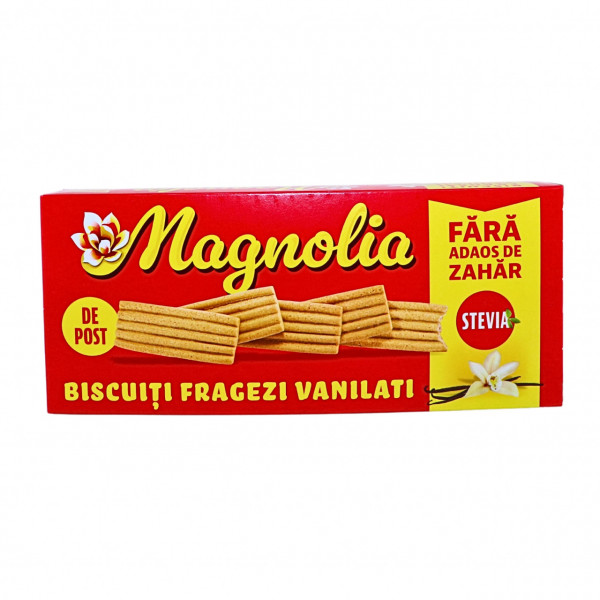Biscuiti fragezi vanilati fara zahar cu stevia Magnolia 130 g