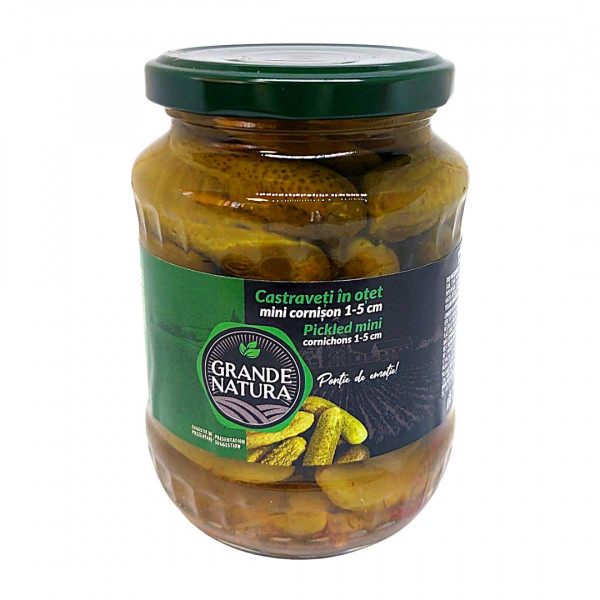 Castraveti mini cornison Grande Natura 1-5 cm 370 ml