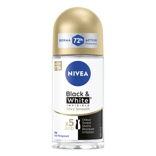 Deodorant roll on Nivea Women Invisible Silky Smooth, 50 ml