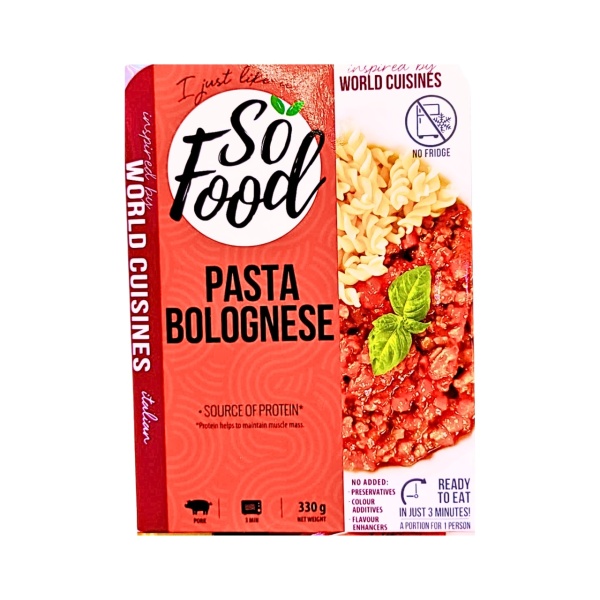 Mancare de paste cu sos bolognese So Food 330 g