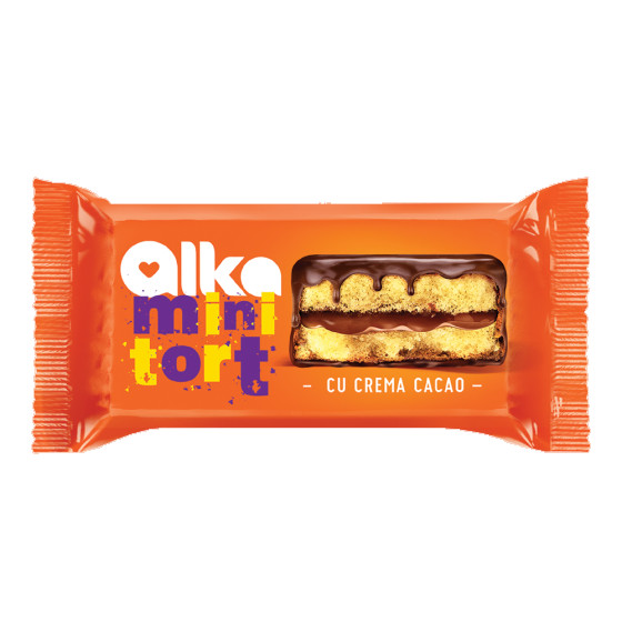 Minitort cu cacao Alka 30 g, 10 buc