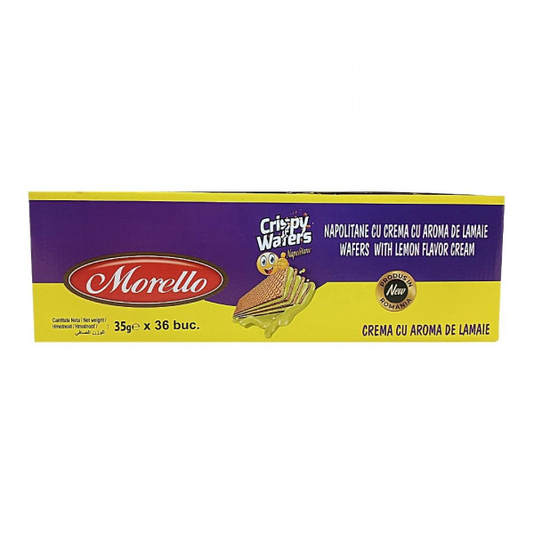 Napolitane cu lamaie Crispy Morello 35 g, 36 buc