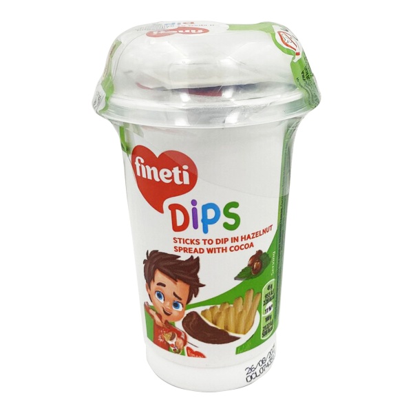Napolitane sticks cu crema Fineti Dips 45 g, 8 buc