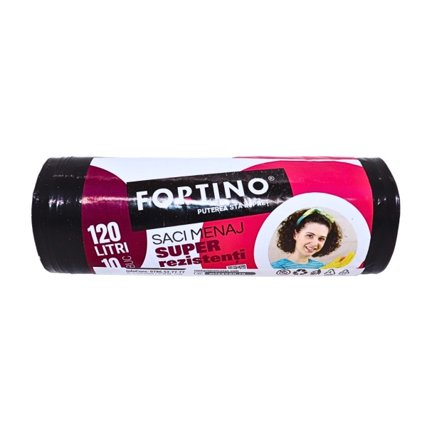 Saci menaj super rezistenti Fortino 120 l, 10 buc