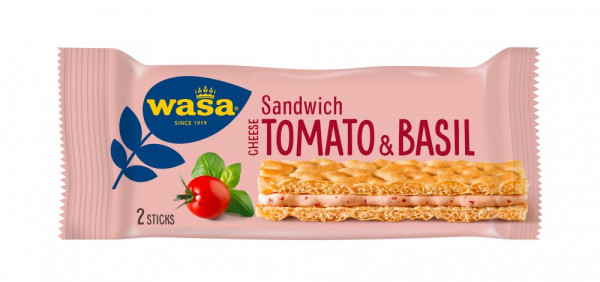Sandwich cu branza, rosii si busuioc Wasa 40 g